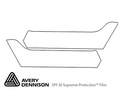 wrangler Avery Dennison Clear Bra Door Cup Precut PPF Diagram