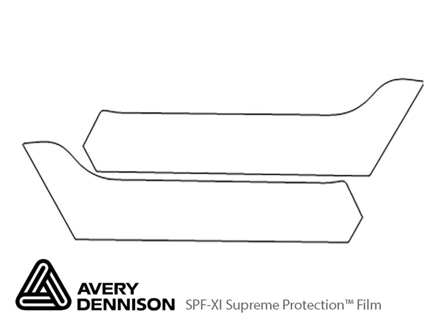 wrangler Avery Dennison Clear Bra Door Cup Precut PPF Diagram