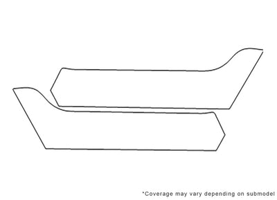 wrangler 3M Clear Bra Door Cup Precut PPF Diagram