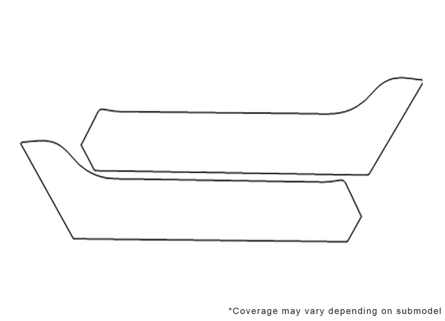 wrangler 3M Clear Bra Door Cup Precut PPF Diagram