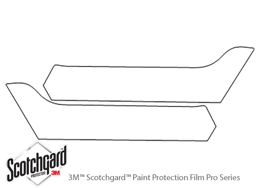 wrangler 3M Clear Bra Door Cup Precut PPF Diagram