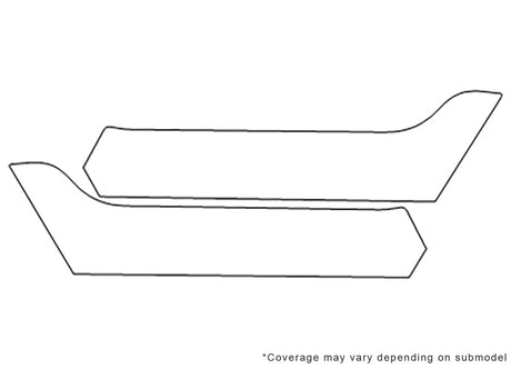 wrangler 3M Clear Bra Door Cup Precut PPF Diagram