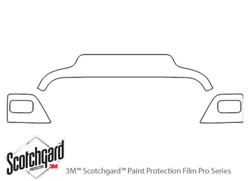 wrangler 3M Clear Bra Hood Precut PPF Diagram