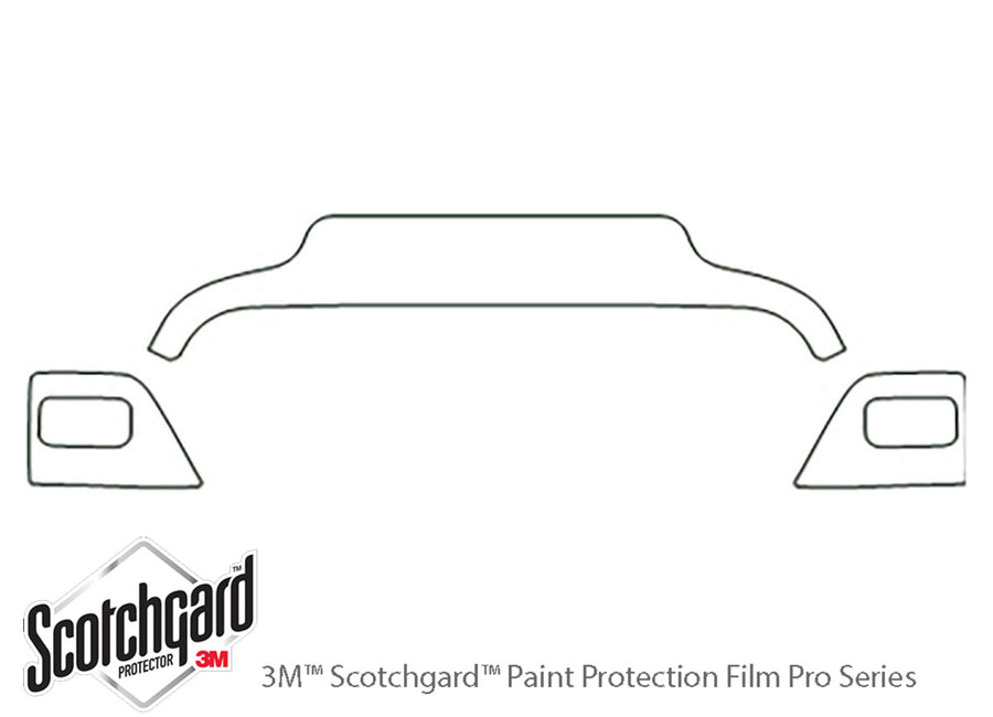 wrangler 3M Clear Bra Hood Precut PPF Diagram