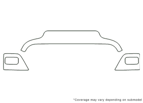 wrangler Avery Dennison Clear Bra Hood Precut PPF Diagram