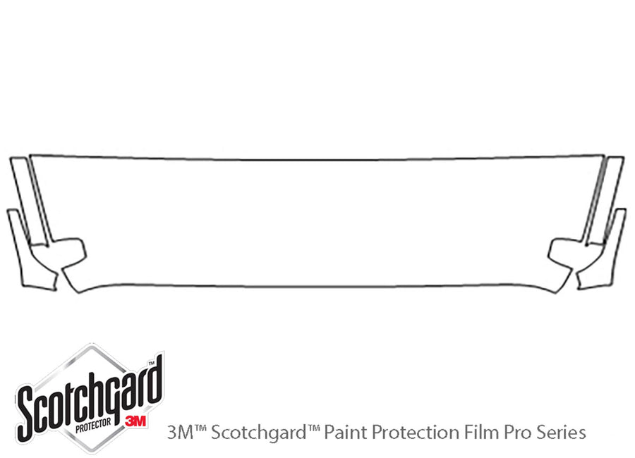 wrangler 3M Clear Bra Hood Precut PPF Diagram