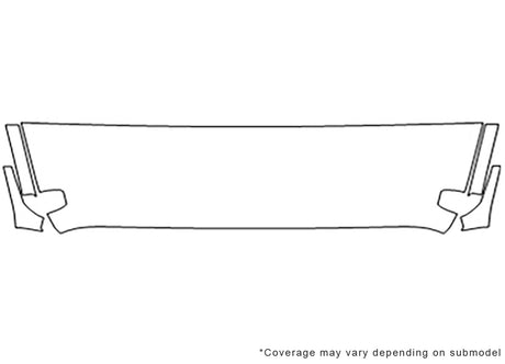 wrangler Avery Dennison Clear Bra Hood Precut PPF Diagram