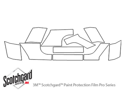 wrangler 3M Clear Bra Door Cup Precut PPF Diagram