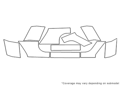 wrangler 3M Clear Bra Door Cup Precut PPF Diagram