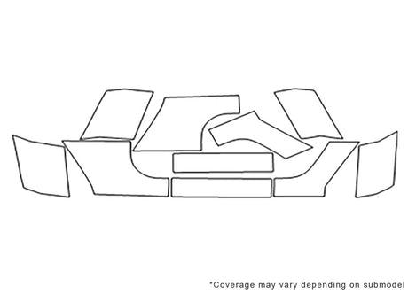 wrangler 3M Clear Bra Door Cup Precut PPF Diagram