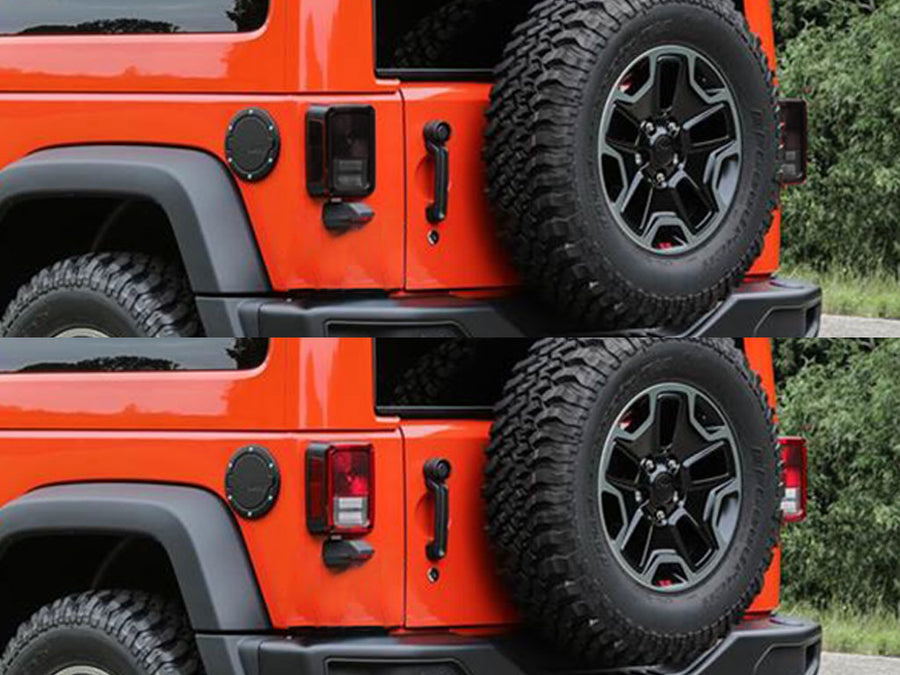 wrangler Before and After Smoked Taillights