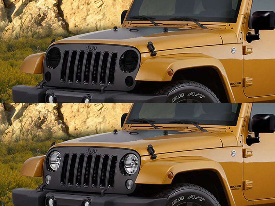 jeep wrangler 2007-2018 (jk, halogen) Headlight Tint Appearance