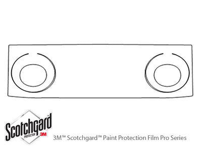 wrangler 3M Clear Bra Bumper Precut PPF Diagram