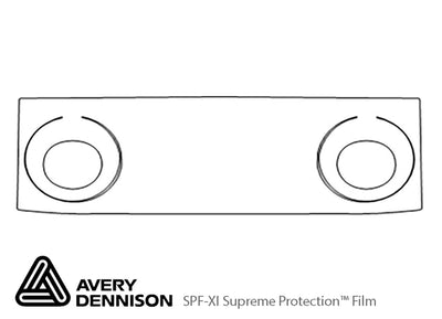 wrangler Avery Dennison Clear Bra Bumper Precut PPF Diagram