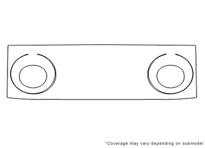 wrangler 3M Clear Bra Bumper Precut PPF Diagram