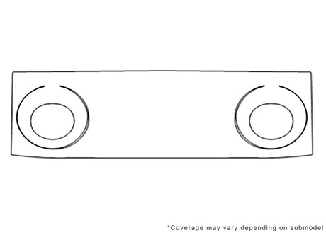 wrangler 3M Clear Bra Bumper Precut PPF Diagram