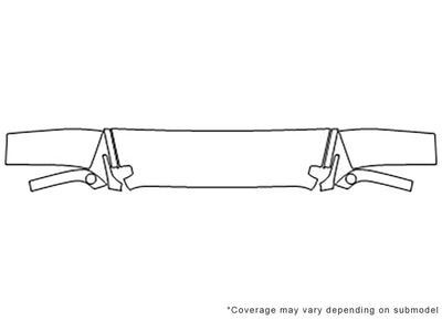 wrangler 3M Clear Bra Hood Precut PPF Diagram