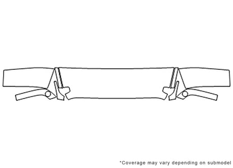 wrangler 3M Clear Bra Hood Precut PPF Diagram
