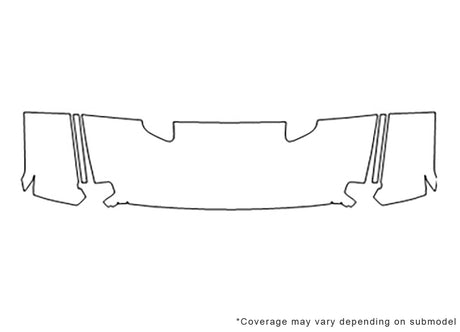 wrangler Avery Dennison Clear Bra Hood Precut PPF Diagram