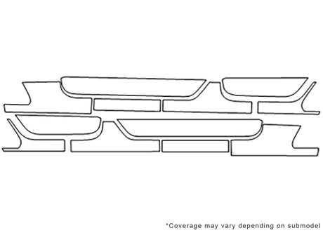 wrangler 3M Clear Bra Door Cup Precut PPF Diagram