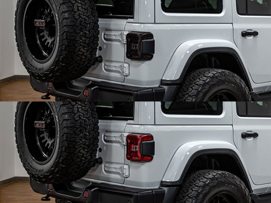 wrangler (jl, led) Before and After Smoked Taillights
