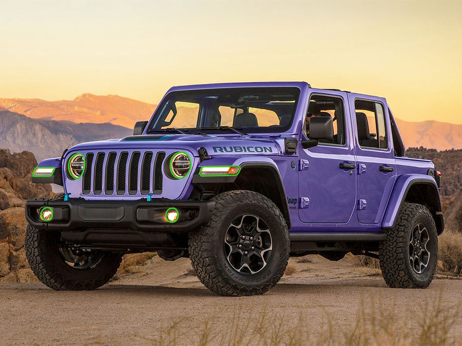 jeep wrangler 2018-2024 (jl, halogen) Headlight Protection Installation Location