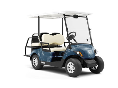 Jellyfish Constellations Marine Life Wrapped Golf Cart