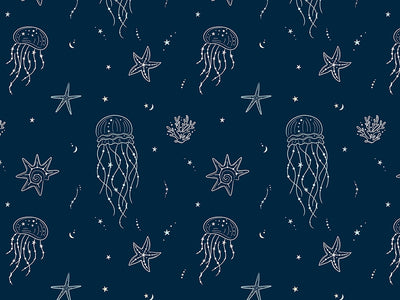 Jellyfish Constellations Marine Life Vinyl Wrap Pattern~Rwraps Series 914 Digitally Printed Vinyl Wrap~0