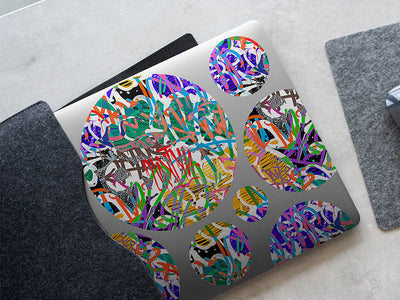jet set graffiti DIY Laptop Stickers