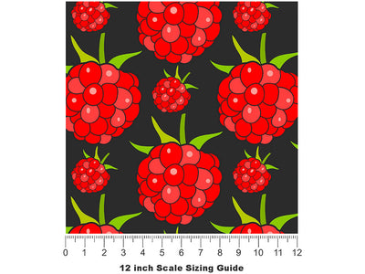 Jewel Black Fruit Vinyl Film Pattern Size 12 inch Scale~Rwraps Jewel Black Fruit Sizing Chart~2