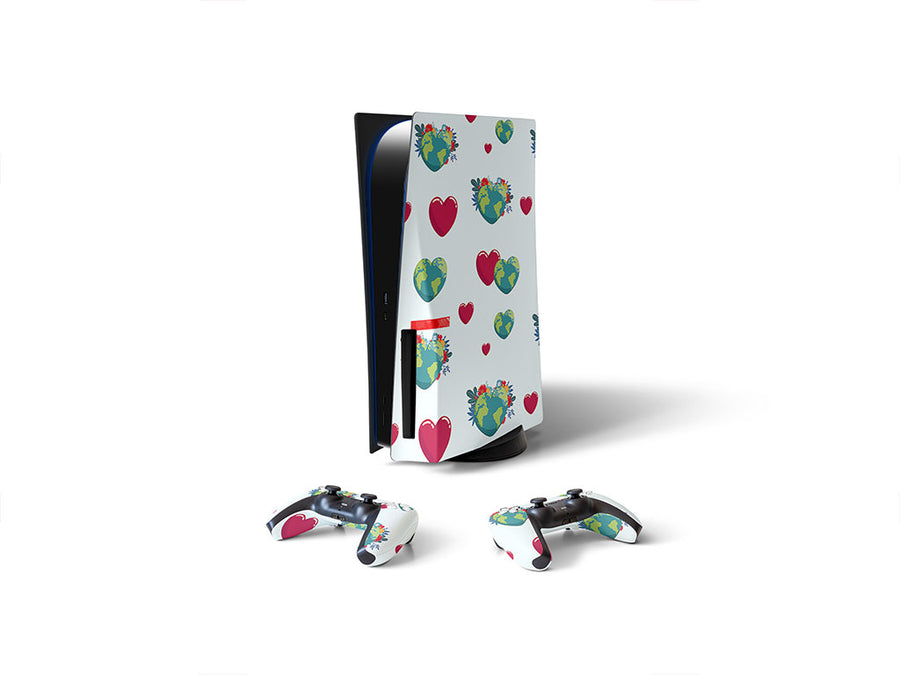 join hands heart Sony PS5 DIY Skin