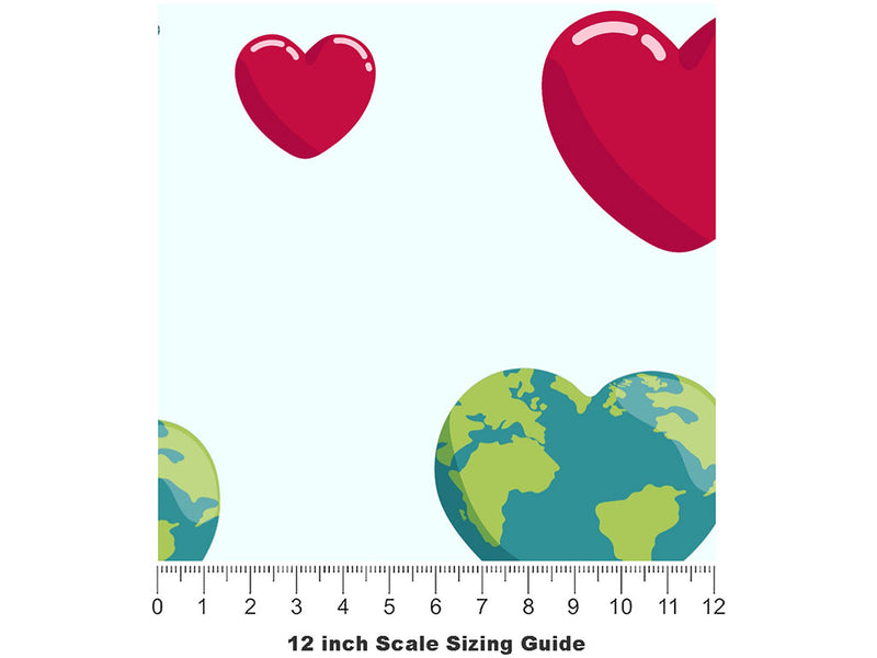 Join Hands Heart Vinyl Film Pattern Size 12 inch Scale~Rwraps Join Hands Heart Sizing Chart~2