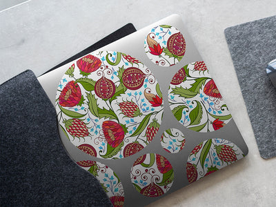 joyful dahlia floral DIY Laptop Stickers