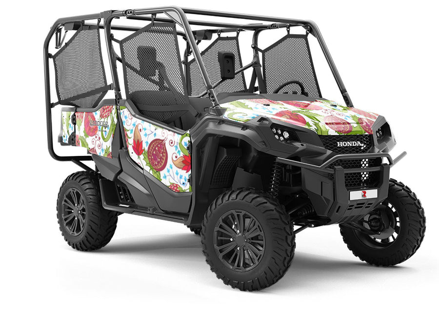 Joyful Dahlia Floral Utility Vehicle Vinyl Wrap