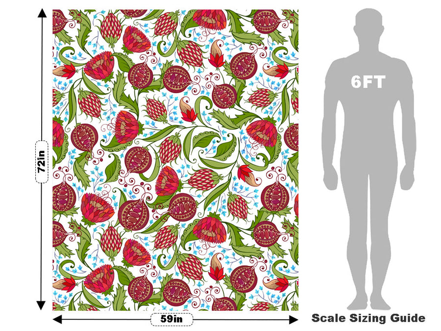 Joyful Dahlia Floral Vehicle Wrap Scale~Rwraps Series 914 Joyful Dahlia Floral Measurements~1