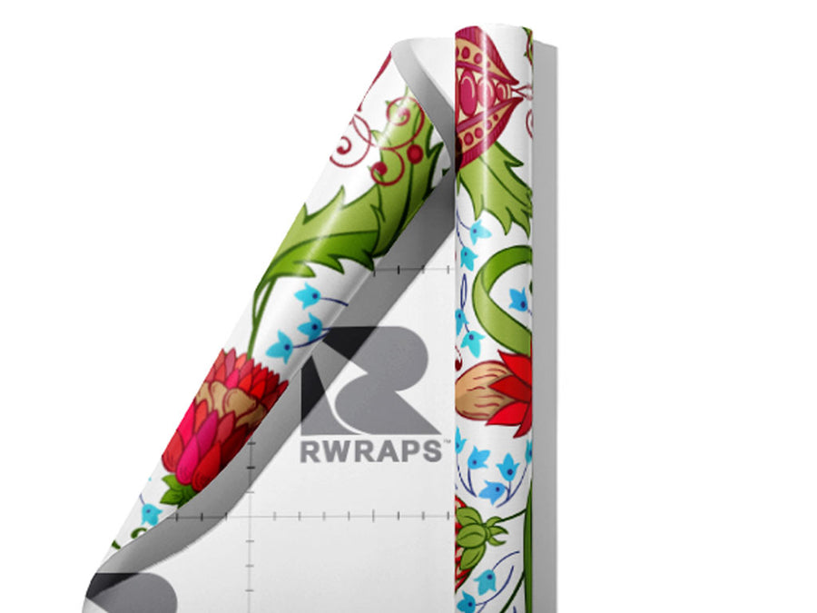 Joyful Dahlia Floral Wrap Film Sheets~Rwraps Series 914 Joyful Dahlia Floral Scrolled Sheet~3