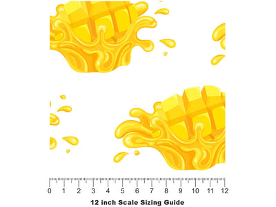 Juicy Cubes Fruit Vinyl Film Pattern Size 12 inch Scale~Rwraps Juicy Cubes Fruit Sizing Chart~2