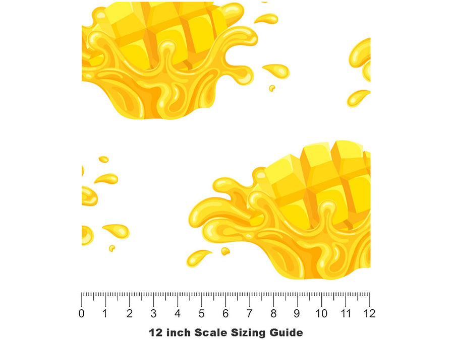 Juicy Cubes Fruit Vinyl Film Pattern Size 12 inch Scale~Rwraps Juicy Cubes Fruit Sizing Chart~2