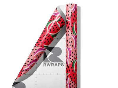 Juicy Watermelon Mosaic Wrap Film Sheets~Rwraps Series 914 Juicy Watermelon Mosaic Scrolled Sheet~3