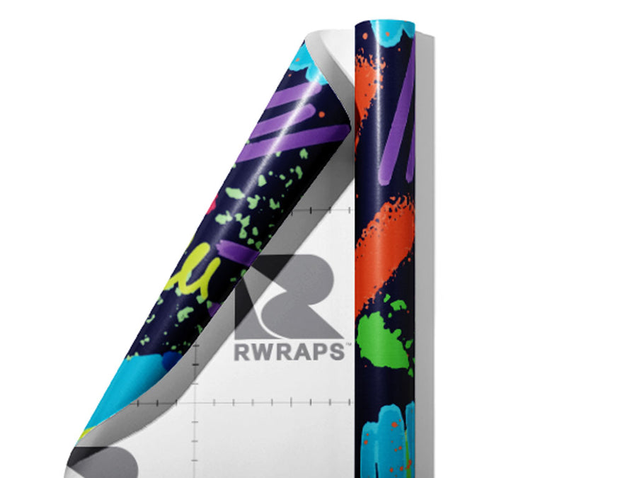 Jump Around Retro Wrap Film Sheets~Rwraps Series 914 Jump Around Retro Scrolled Sheet~3