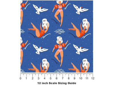 Jump In Summertime Vinyl Film Pattern Size 12 inch Scale~Rwraps Jump In Summertime Sizing Chart~2