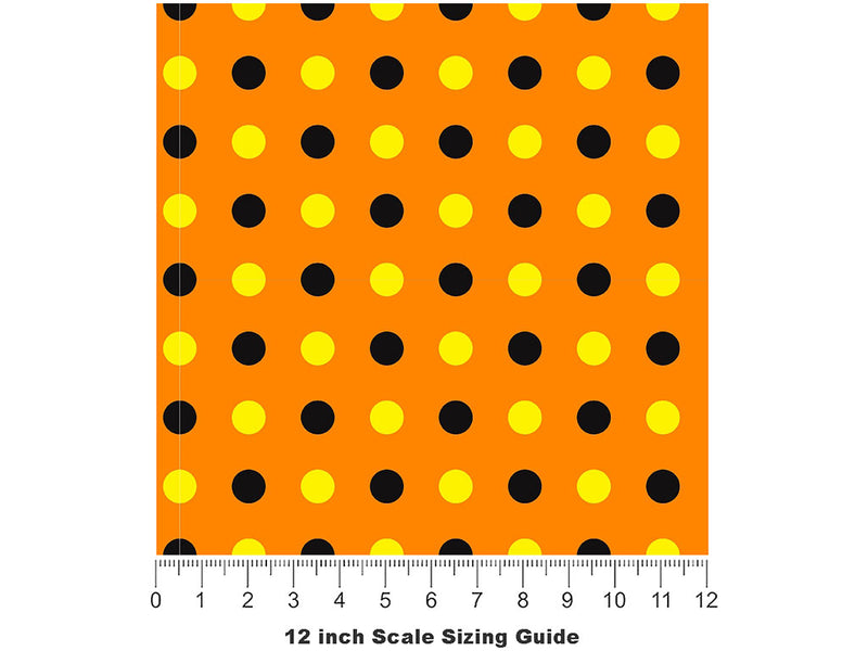 Jump Scare Polka Dot Vinyl Film Pattern Size 12 inch Scale~Rwraps Jump Scare Polka Dot Sizing Chart~2