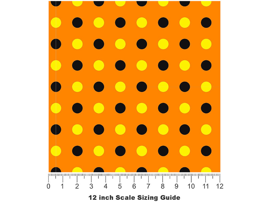 Jump Scare Polka Dot Vinyl Film Pattern Size 12 inch Scale~Rwraps Jump Scare Polka Dot Sizing Chart~2