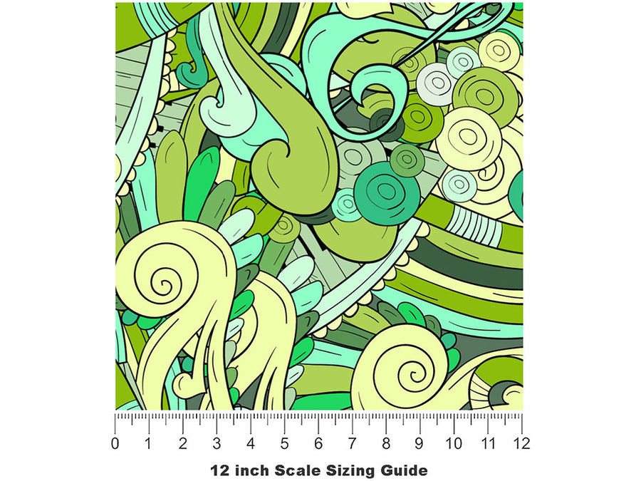 Jungle Chords Music Vinyl Film Pattern Size 12 inch Scale~Rwraps Jungle Chords Music Sizing Chart~2