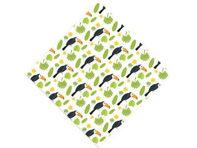 Jungle Greens Birds Vinyl Wrap Pattern