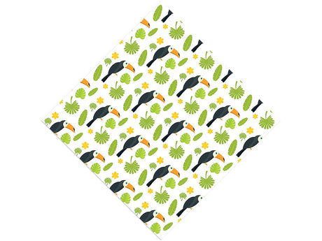 Jungle Greens Birds Vinyl Wrap Pattern