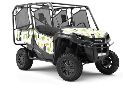 Jungle Greens Birds Utility Vehicle Vinyl Wrap