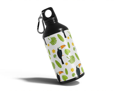 jungle greens bird Water Bottle DIY Stickers