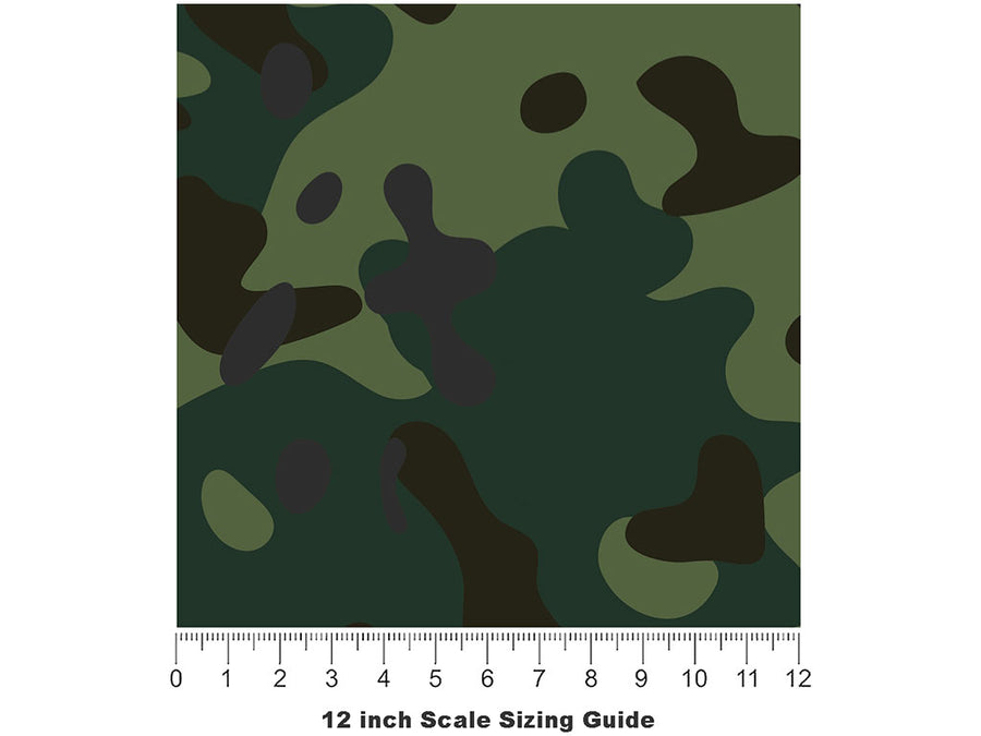 Juniper Multicam Camouflage Vinyl Film Pattern Size 12 inch Scale~Rwraps Juniper Multicam Camouflage Sizing Chart~3