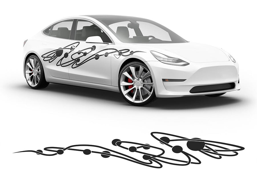 3M Black Jupiter Body Graphic~Full Side Auto Decal Kit~0